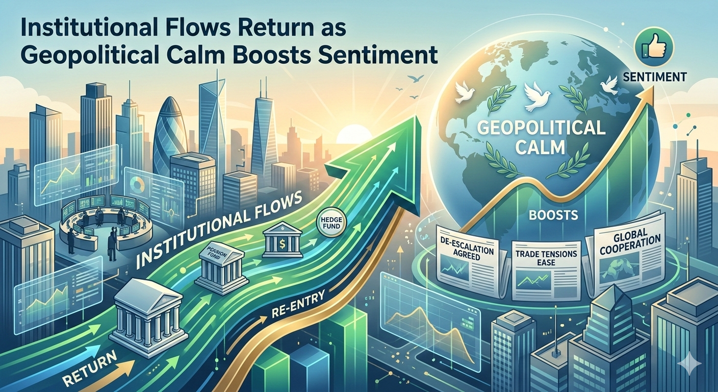 Institutional Flows Return as Geopolitical Calm Boosts Sentiment